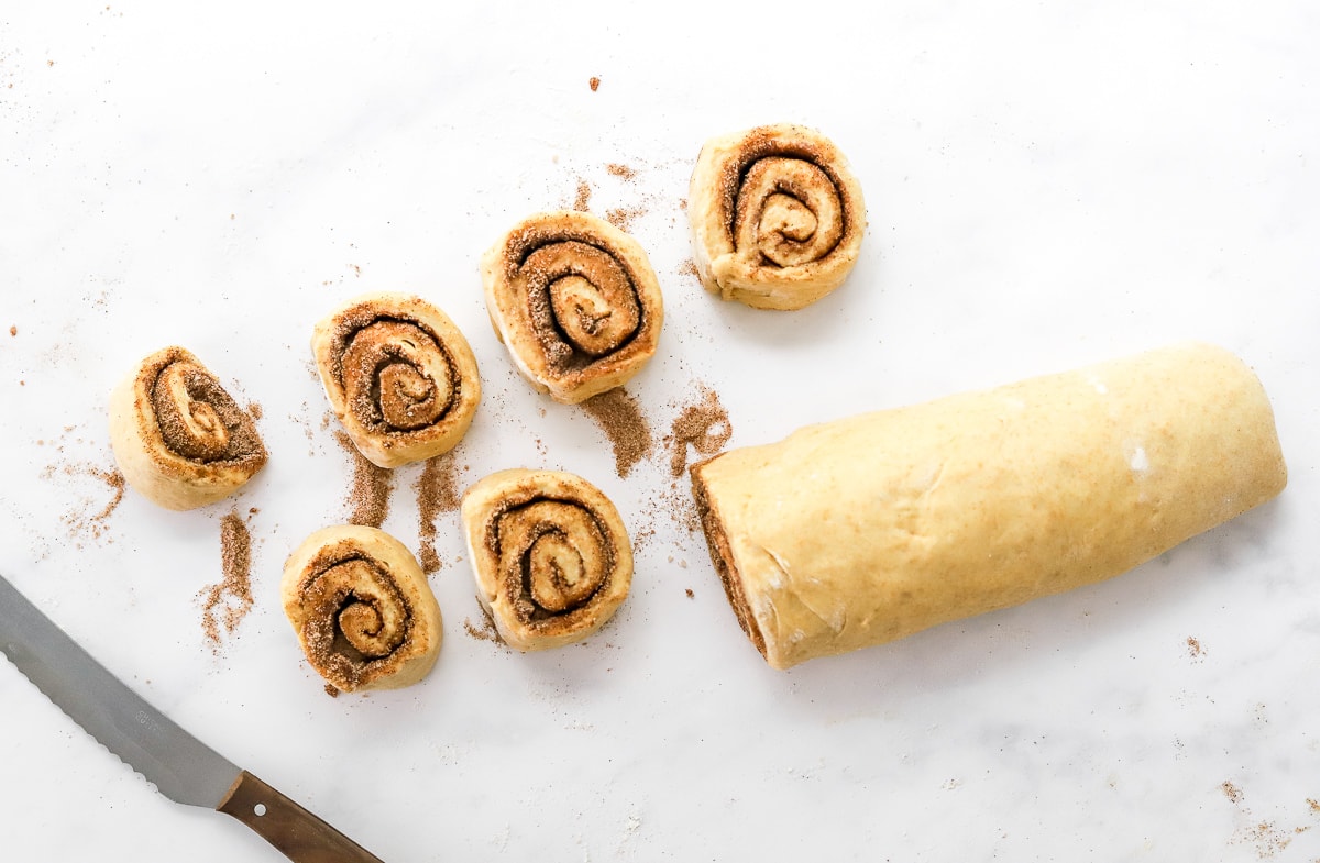 how to form Healthy Cinnamon Rolls