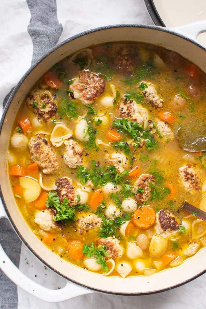 Turkey Meatball Soup {Ukrainian Recipe} - iFoodReal.com