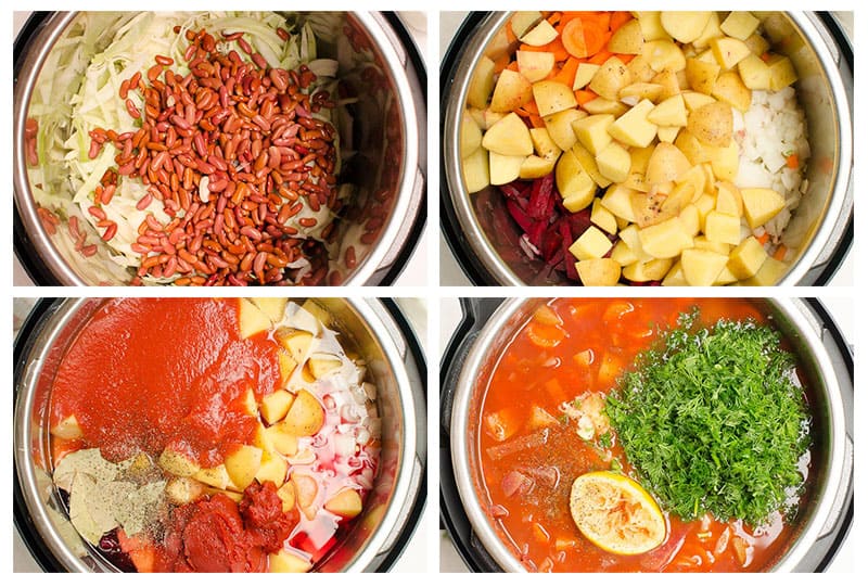 how to make instant pot borscht step by step