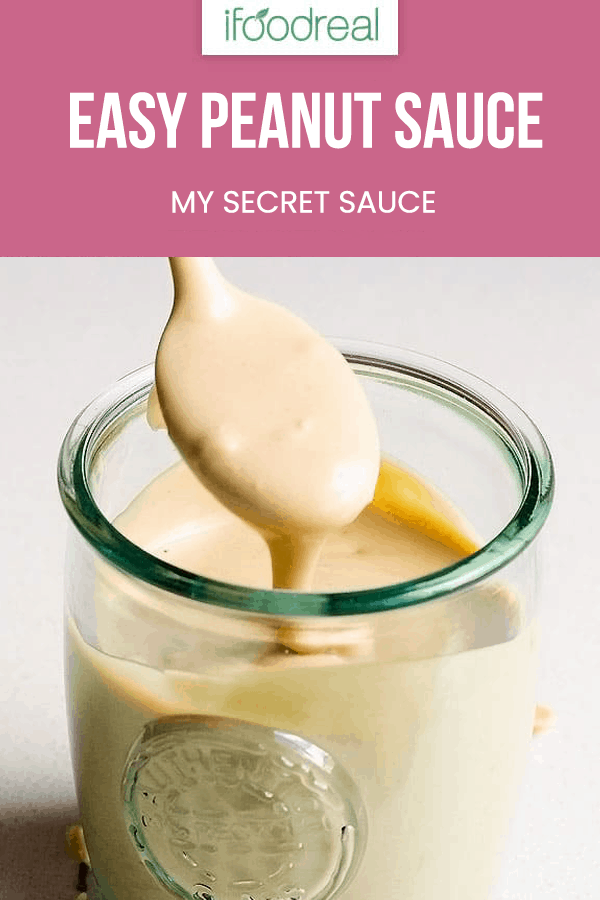 5 Ingredient Easy Peanut Sauce - iFOODreal.com - Healthy Family Recipes