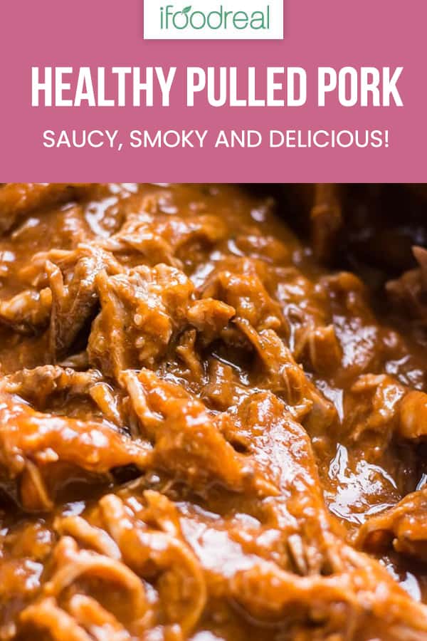 Healthy Pulled Pork {Slow Cooker Recipe} - iFOODreal.com
