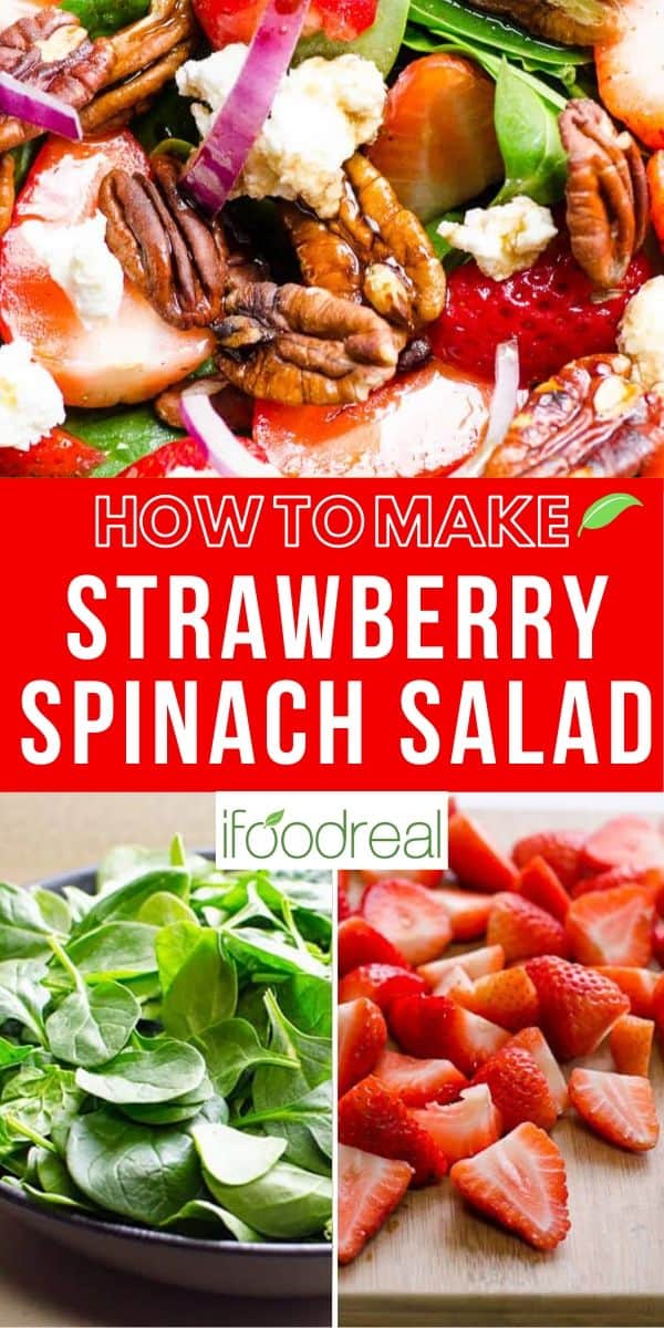 Strawberry Spinach Salad Recipe with Balsamic Dressing
