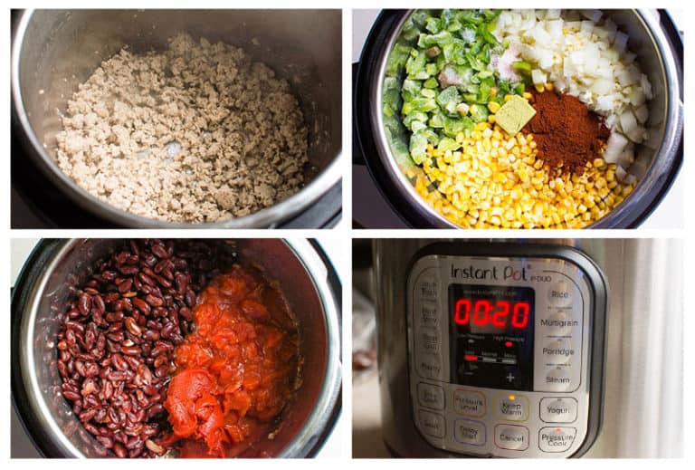 Instant Pot Turkey Chili - iFoodReal.com