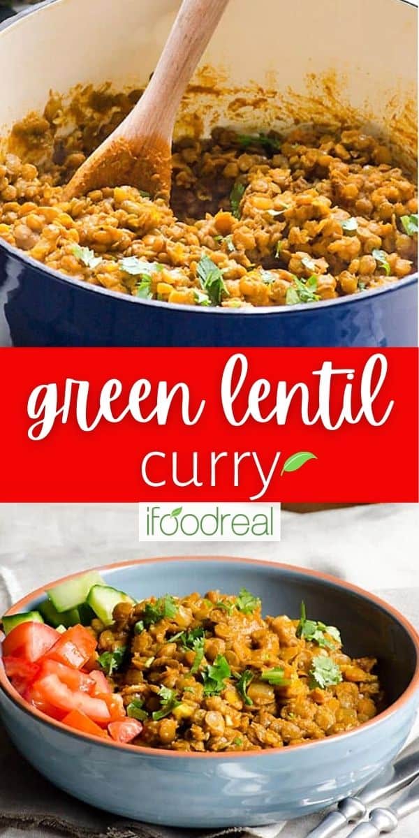 Green Lentil Curry {Simple Ingredients} - iFOODreal.com