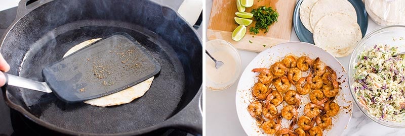 Cast Iron Shrimp and Creamy Cilantro Lime Orzo