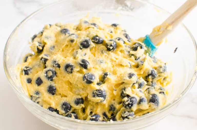 Healthy Blueberry Breakfast Cake - iFoodReal.com