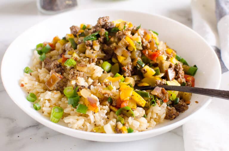 Korean Ground Beef and Rice Bowls - iFoodReal.com