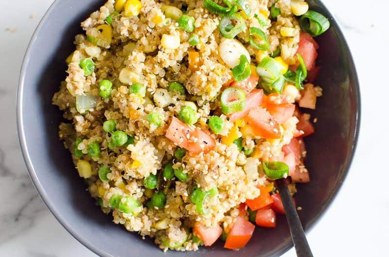 instant pot ground turkey quinoa bowls