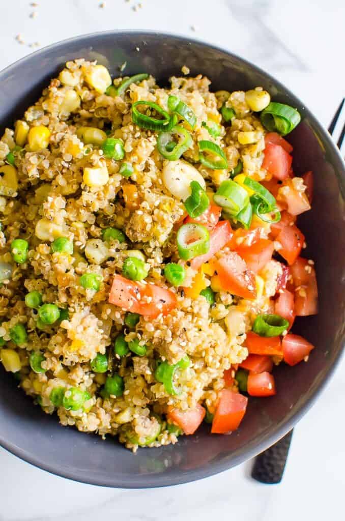 ground turkey quinoa bowl