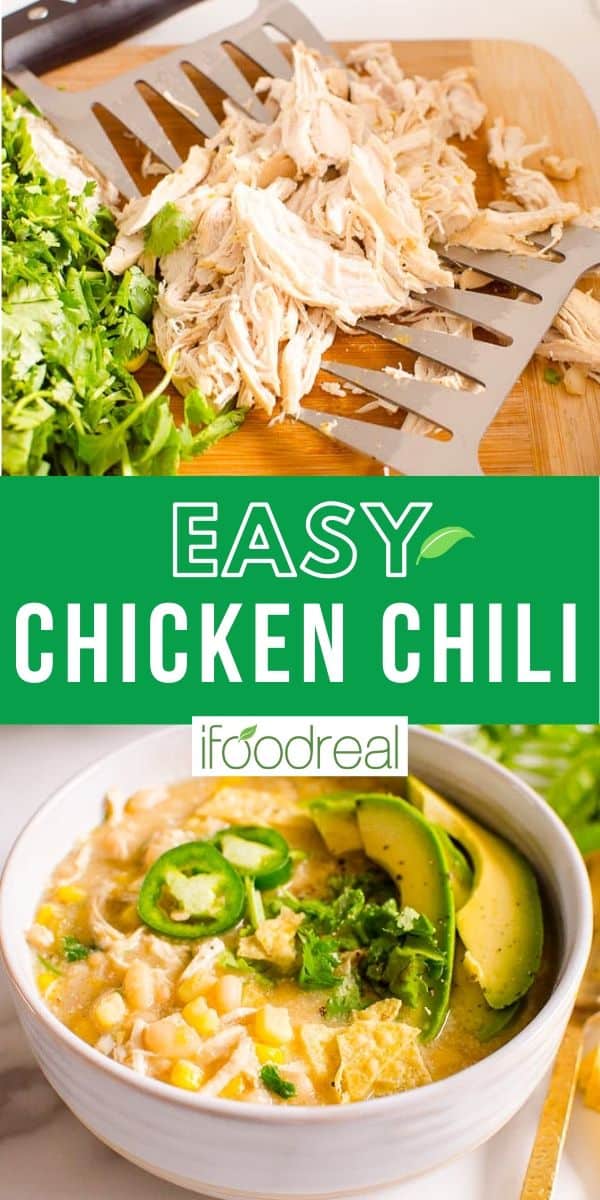 Healthy White Chicken Chili Recipe (Crock Pot or Stove) - iFoodReal.com