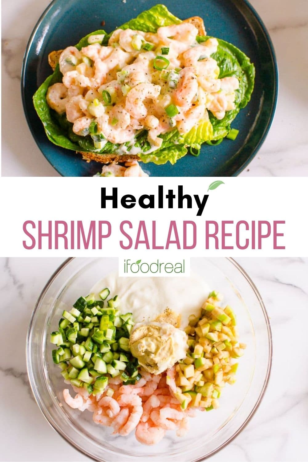 Healthy Shrimp Salad with Greek Yogurt Dressing - iFoodReal.com