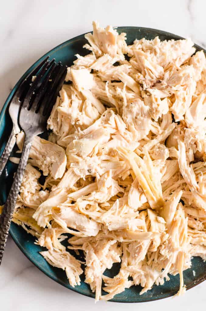 shredded chicken on a plate