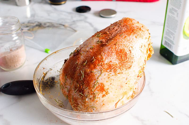 turkey breast rubbed with spices