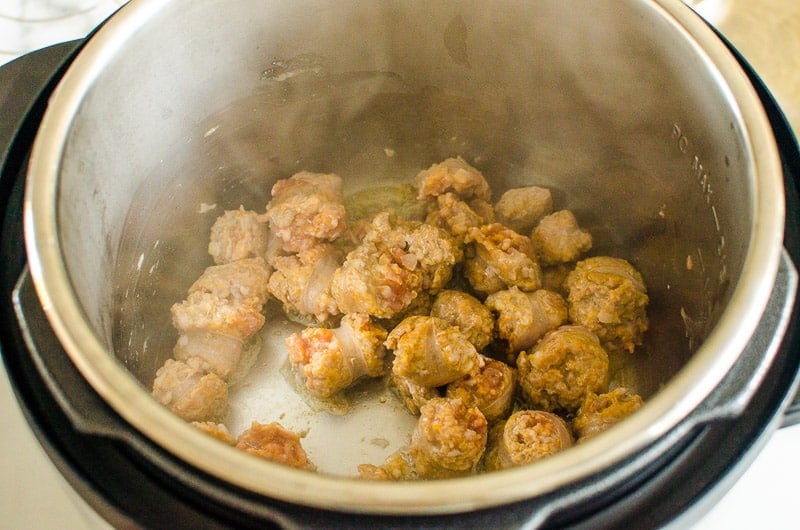 saute sausage in instant pot