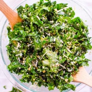 kale salad garlic lemon parmesan toasted nuts