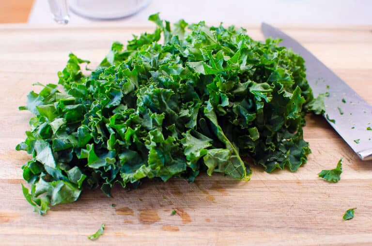 Lemon Kale Salad with Garlic and Parmesan - iFoodReal.com