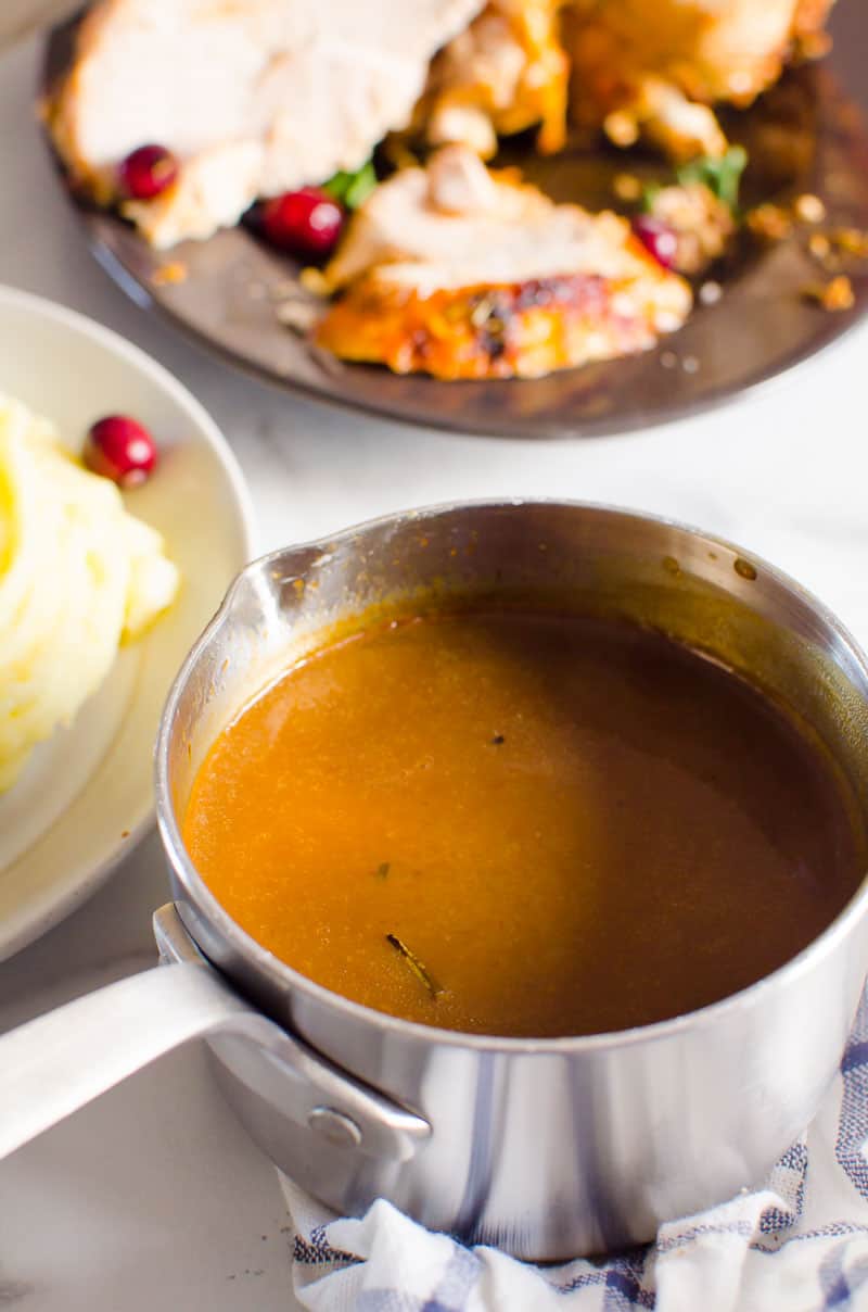Turkey Gravy Recipe {With or Without Drippings} - iFOODreal.com