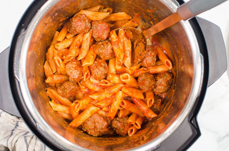 instant pot pasta and meatballs