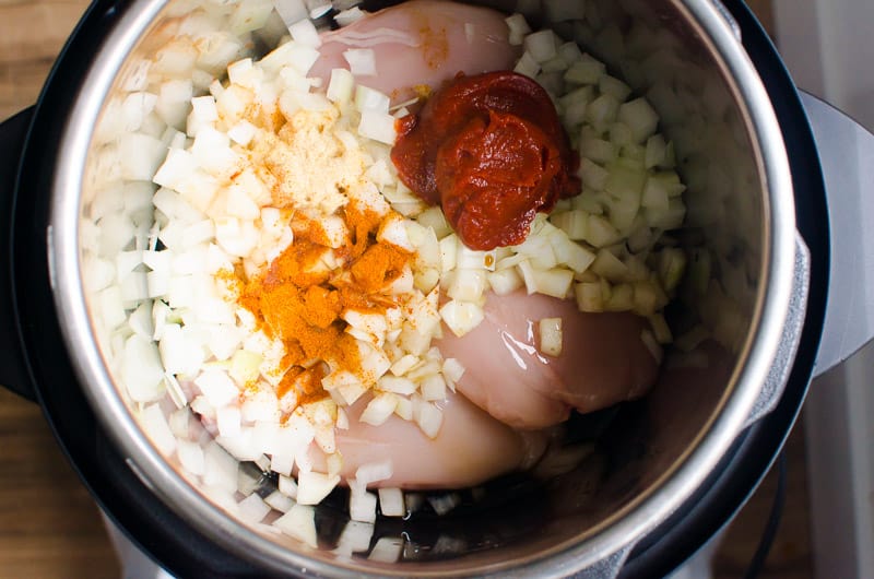 chicken and ingredients for instant pot bbq