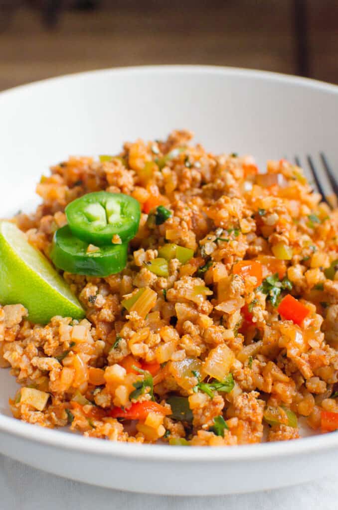 Mexican Cauliflower Rice - iFoodReal.com