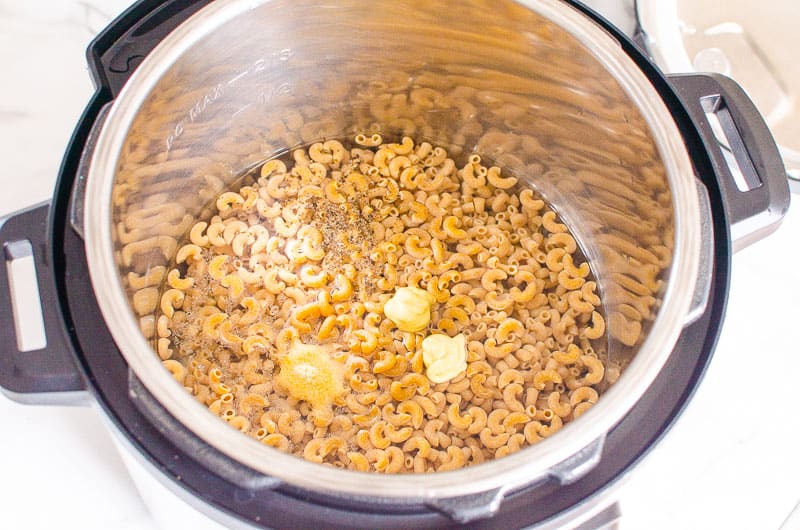 pressure cooker mac and cheese noodles before cooking