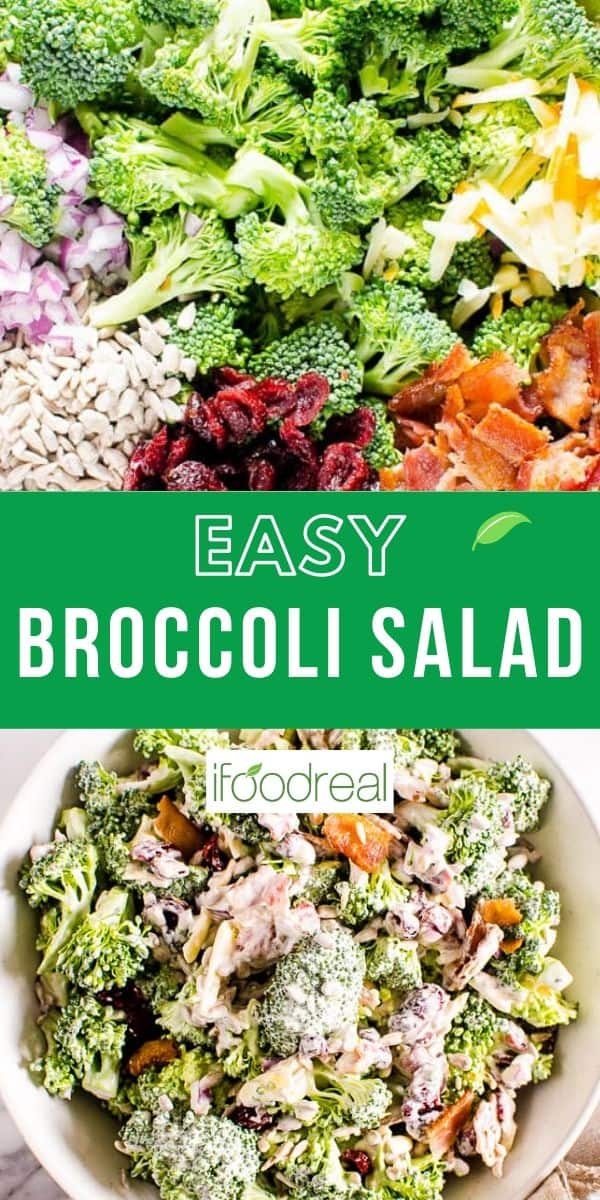 Healthy Broccoli Salad Recipe - iFoodReal.com