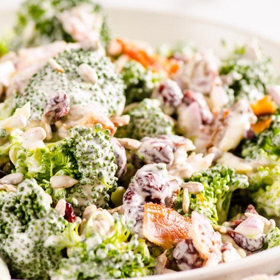 Healthy Broccoli Salad with Greek Yogurt Dressing Image