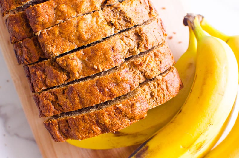 healthy banana bread with bananas