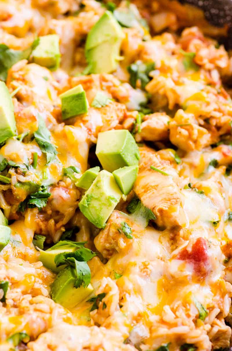 closeup of Mexican Chicken and Rice