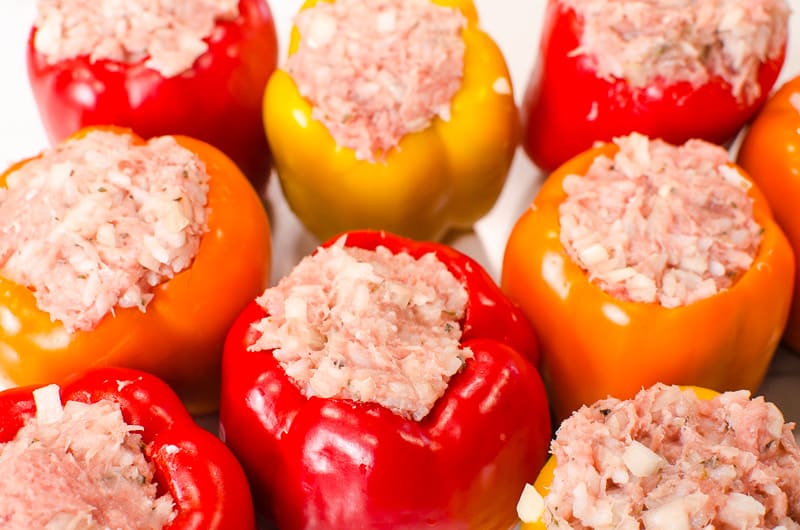 stuffed peppers ready for instant pot