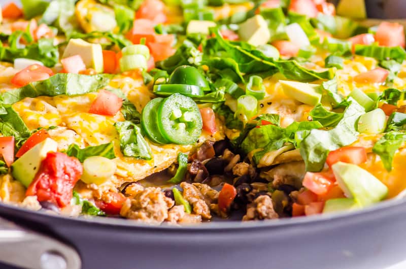 Taco Skillet with ground meat inside