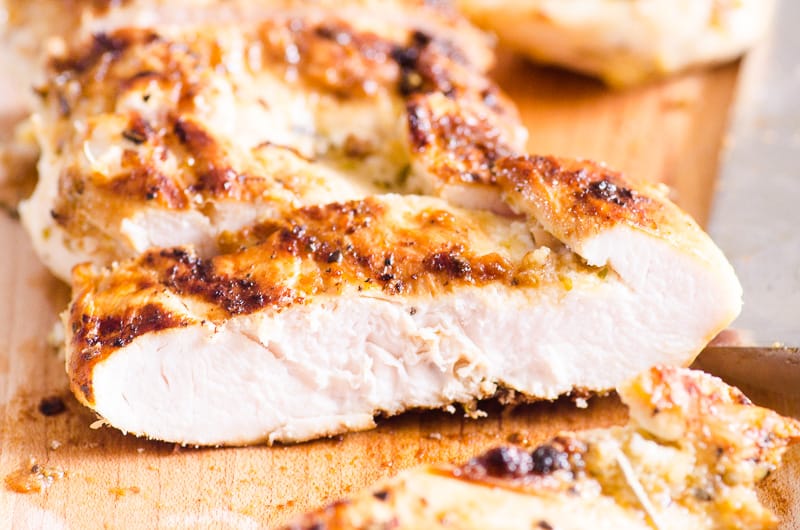 sliced grilled chicken breast