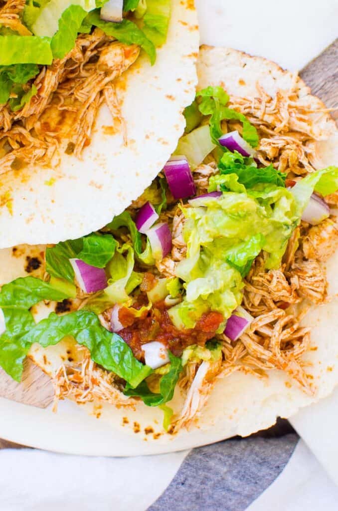 Instant Pot Chicken Tacos {BEST EVER} - iFOODreal.com