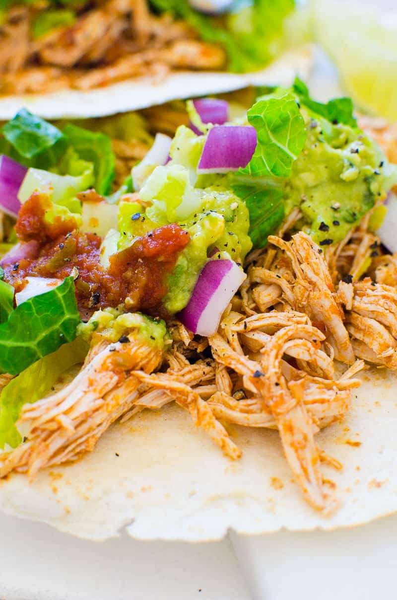 Instant Pot Chicken Tacos {BEST EVER} - iFOODreal.com