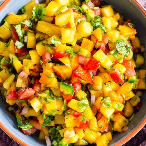 Fresh Peach Salsa - iFoodReal.com