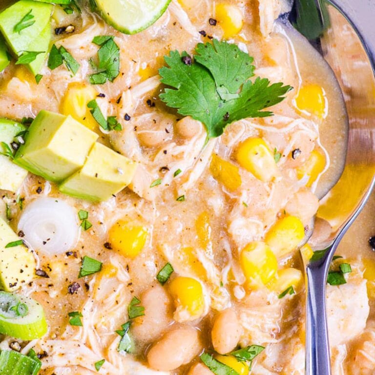 Instant Pot White Chicken Chili Recipe - iFoodReal.com