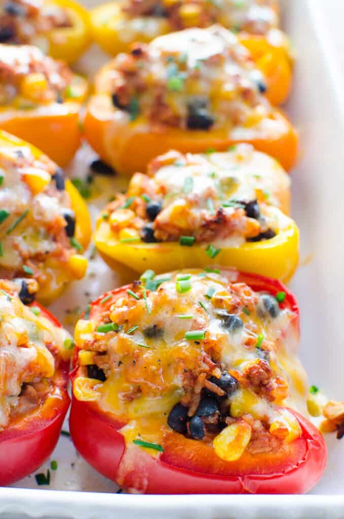 Mexican Stuffed Peppers - iFoodReal.com