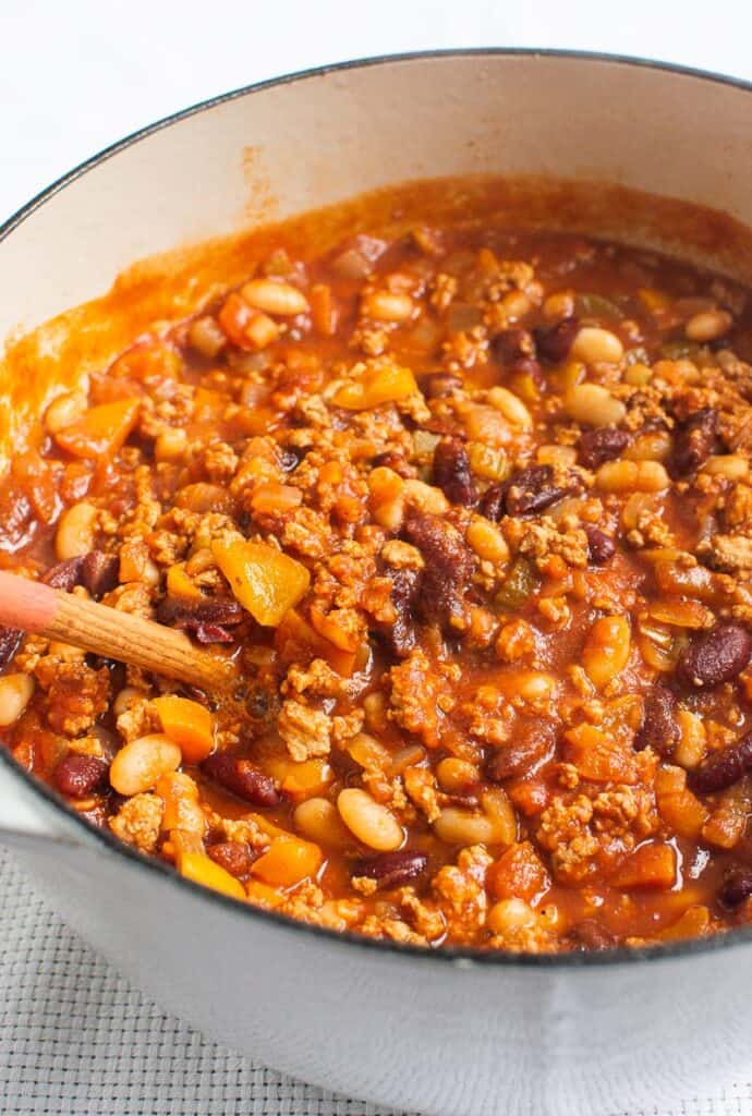 Turkey Chili {Healthy Stove or Slow Cooker Recipe} - iFoodReal.com