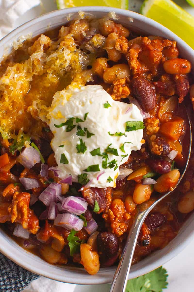 Turkey Chili Healthy Stove Or Slow Cooker Recipe Ifoodreal Com