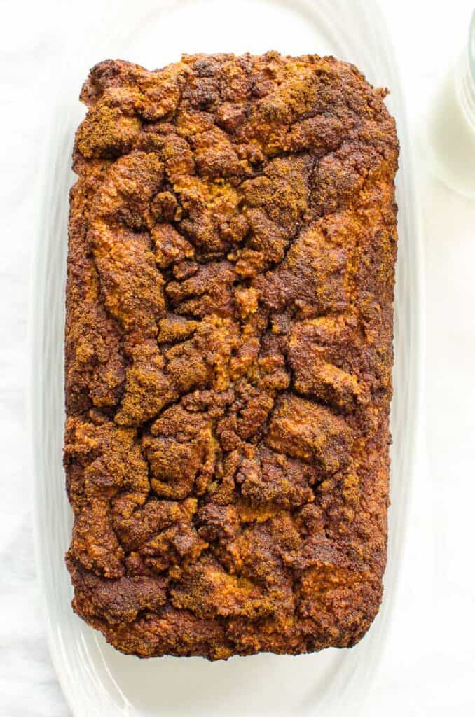 Almond Flour Cinnamon Bread {Sugar Free Option}