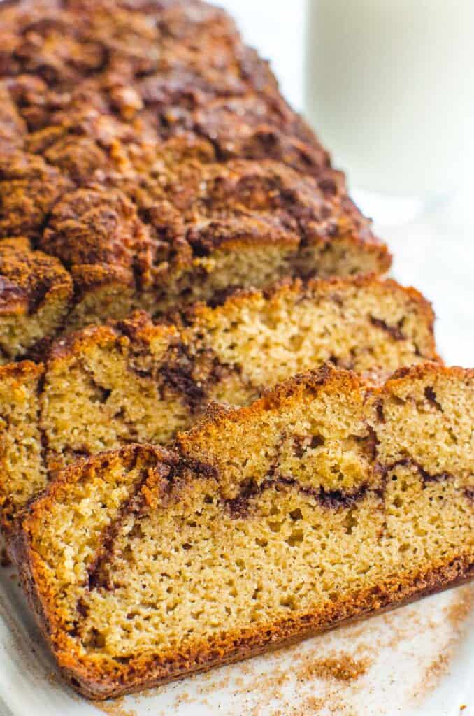Almond Flour Cinnamon Bread {Sugar Free Option}