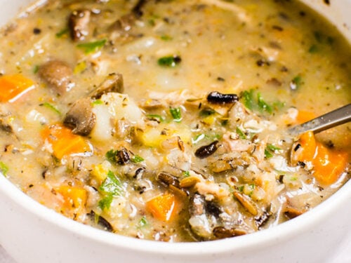 Chicken and Wild Rice Soup Instant Pot - Olga's Flavor Factory