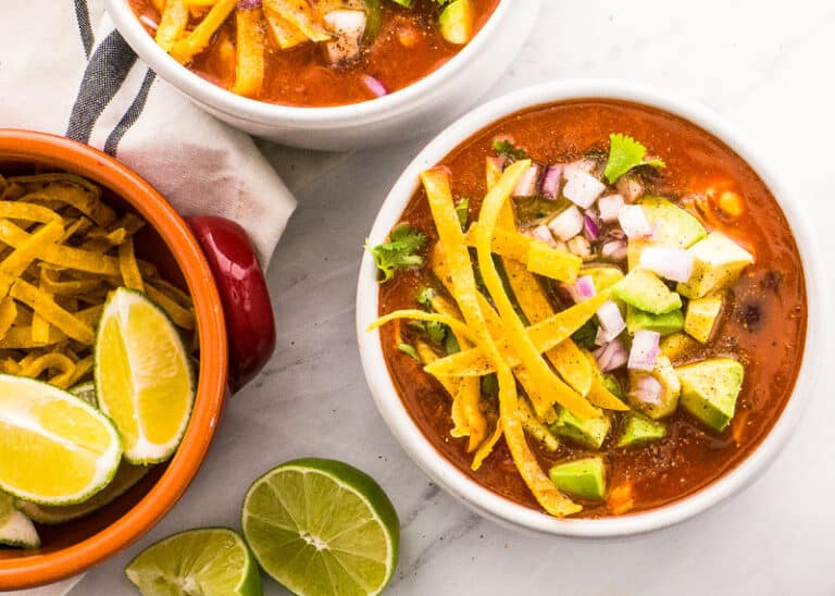 Instant Pot Chicken Tortilla Soup - iFoodReal.com