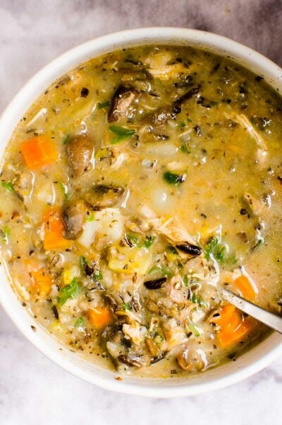 Instant Pot Chicken Wild Rice Soup - iFoodReal.com