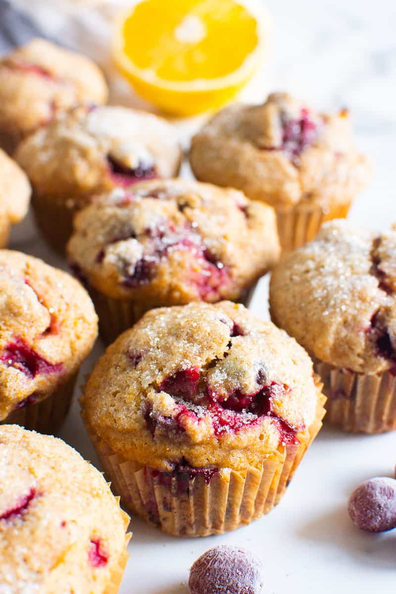 Cranberry Orange Muffins - iFOODreal.com