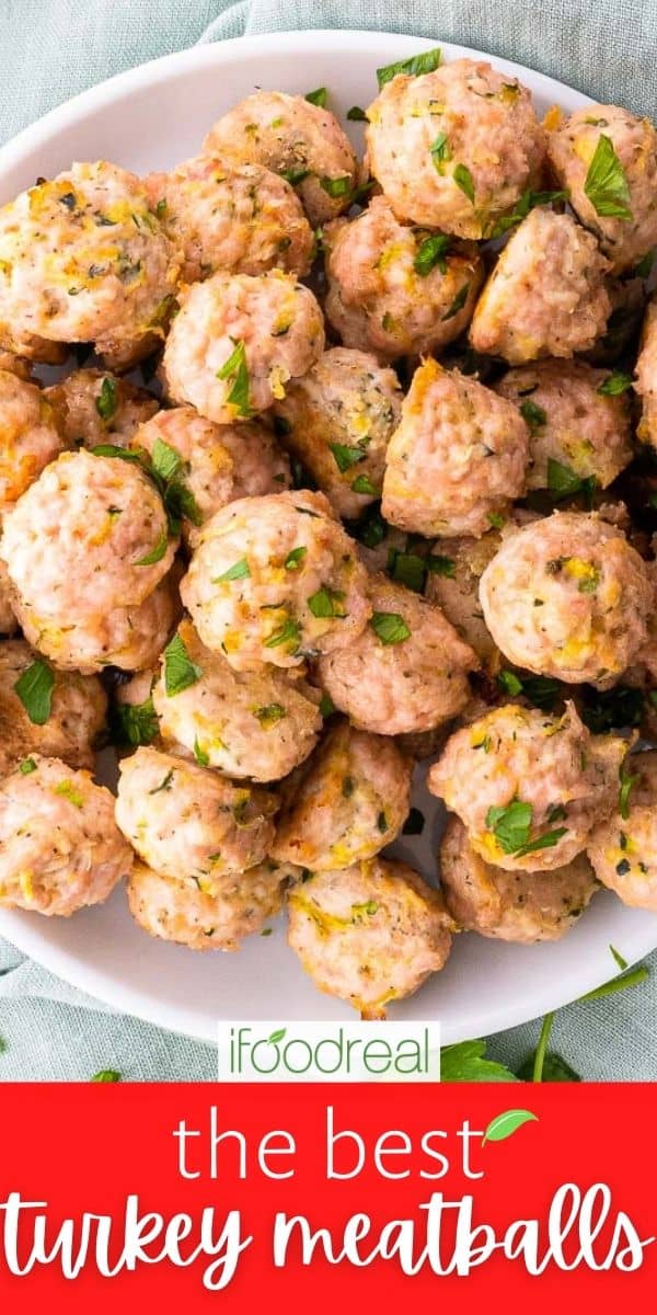 Healthy Turkey Meatballs (No Breadcrumbs) - iFoodReal.com