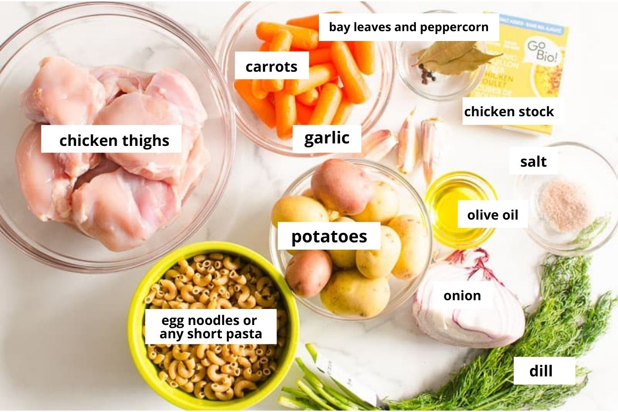 healthy chicken noodle soup ingredients