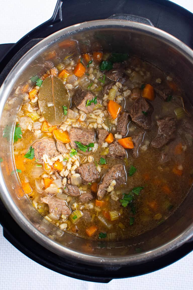 Instant Pot Beef Barley Soup Ukrainian Recipe 