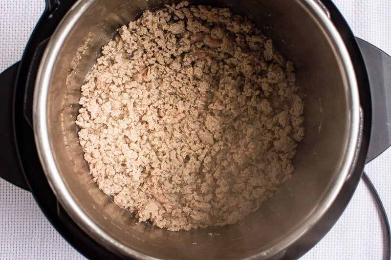 ground turkey browned in instant pot