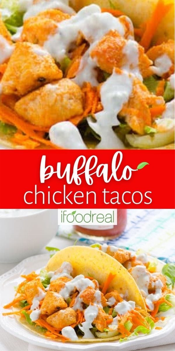 Buffalo Chicken Tacos (30 Minutes) - iFoodReal.com